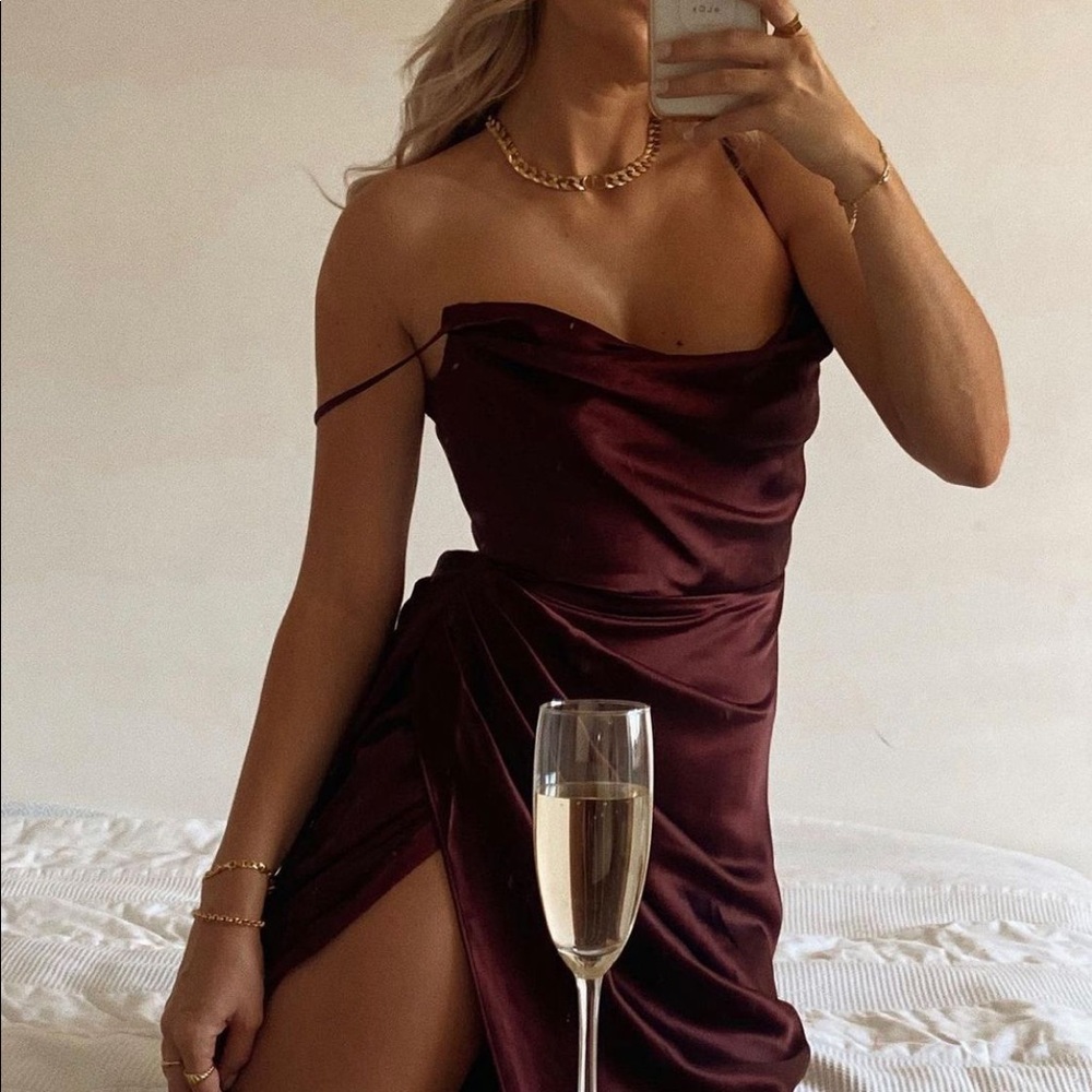 House of CB “Reva” Dress in Raisin